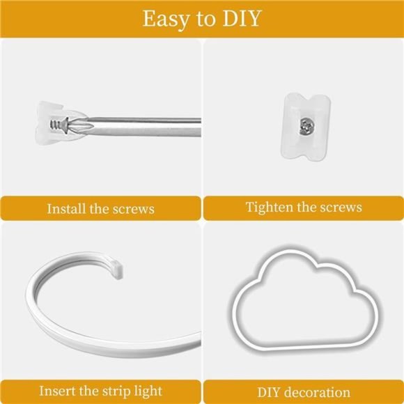 Neon LED StripLights 16.4ft/5m Neon Light Strip 12V Silicone LED Neon Rope Light - Picture 5 of 7